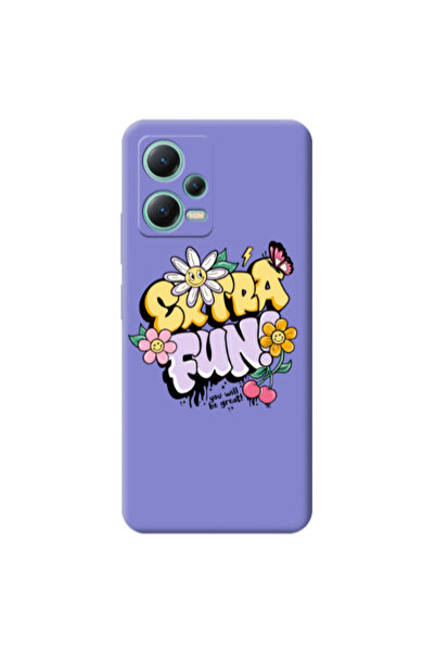 Other Xiaomi Redmi Note 12 Pro 5G Extra Fun Purple Colored Silicone TPU Θήκη