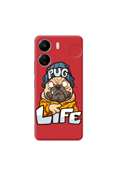 Other Xiaomi Redmi 13C Pug Life 2 Red Colored Silicone TPU Θήκη