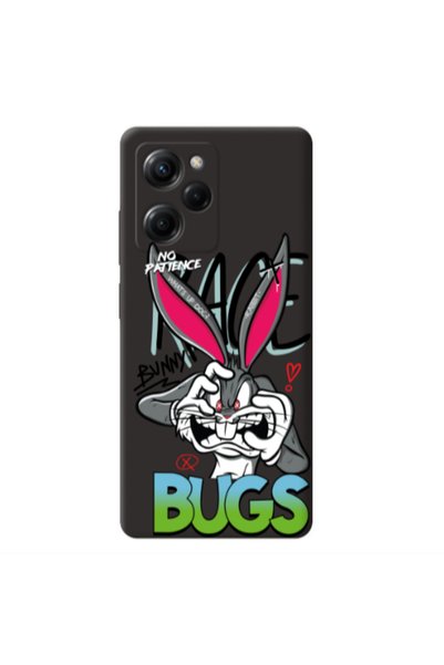 Other Xiaomi Poco X5 Pro No Patience Black Colored Silicone TPU Θήκη