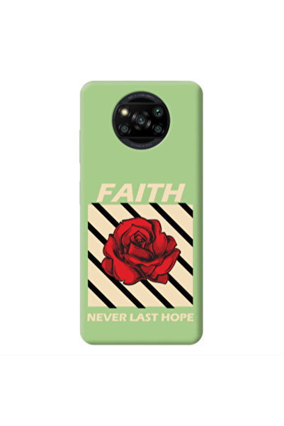 Other Xiaomi Poco X3 /X3 Pro Faith Never Last Hope Light Green Colored Silico...