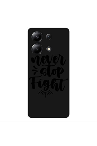 Other Xiaomi Redmi Note 13 4G Never stop fight Black Colored Silicone TPU Θήκη