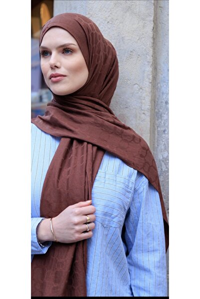 QASSA SHAL Organic Dubai Shal Shawl Chocolate Brown
