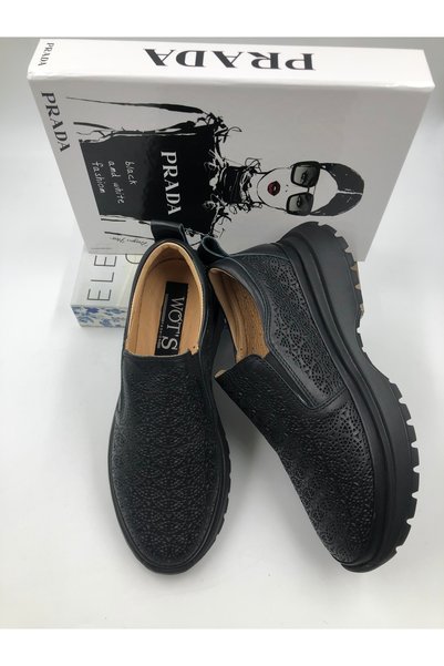 WOTS FASHION حذاء رياضي من الجلد الطبيعي من ووتس