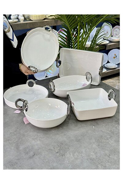 Doğudeko Bonaway 6 Piece Silver Serving Presentation Set