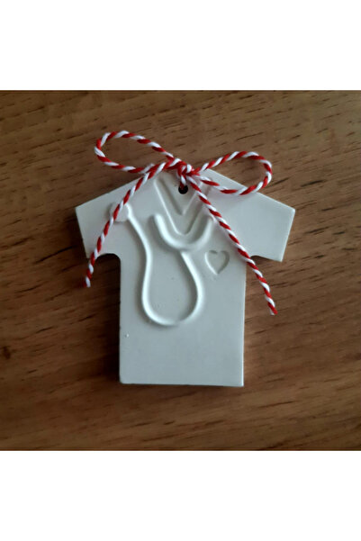 CREATIVITATEPLUS Martisor din ipsos Halat de Medic, 6.5x6.5cm