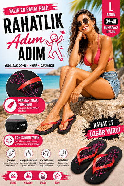 PEMBECİN Basic Parmak Arası Terlik Unisex Kadın Erkek Çocuk EVA Plaj Terliği Flip Flop Yazlık Deniz Havuz Günlük Kullanım Rahat Yumuşak Taban Acıtmaz Hafif Kaymaz Terlik