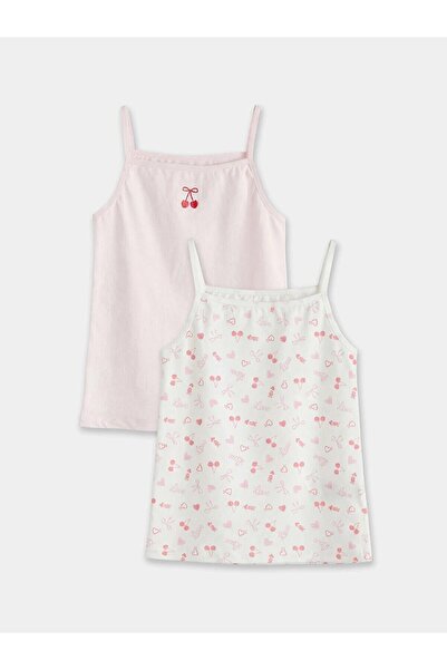 LC Waikiki Girls' Tank Top with Rope Straps, 2-Pack (S6)