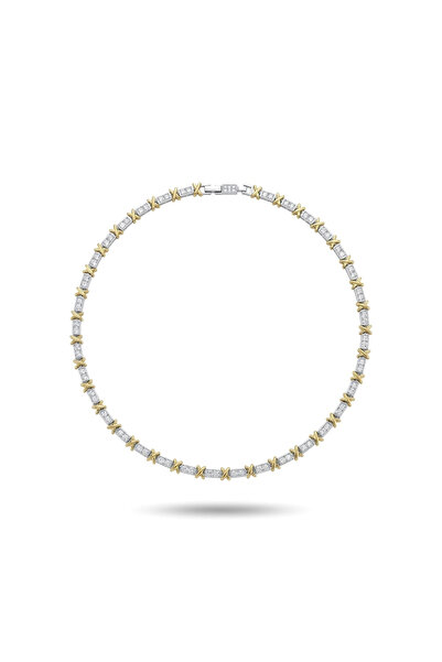 h&b design jewel قلادة على شكل صليب من الفولاذ بتفاصيل مميزة