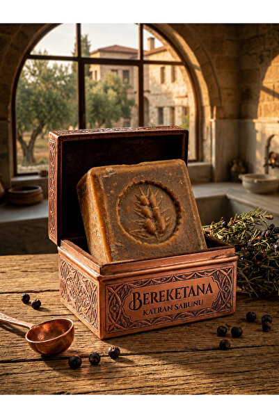 bereketana Natural Tar Soap Traditional Care Soap with Herbal Ingredients for...