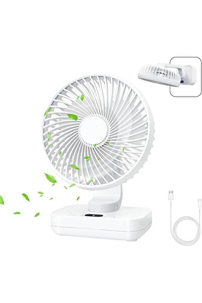 Urban URBANNX USB Desk Fan, Small Oscillating Table Fan for Bedroom with 4 Sp...