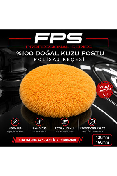 OVO SHOP Profesyonel Seri 160 MM - %100 Doğal Kuzu Postu Polisaj Keçesi Pasta...