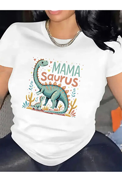 17TAKI cotton T-Shirt with Mama Saurus Design, Perfect Casual Wear in Living ...
