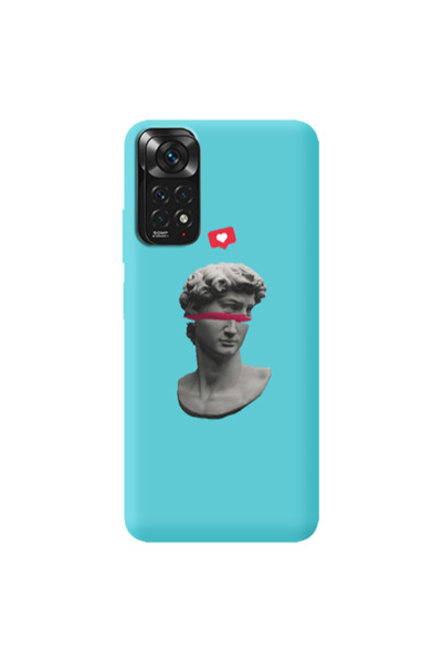 Other Xiaomi Redmi Note 11 4G Half statue Turquoise Colored Silicone TPU Θήκη