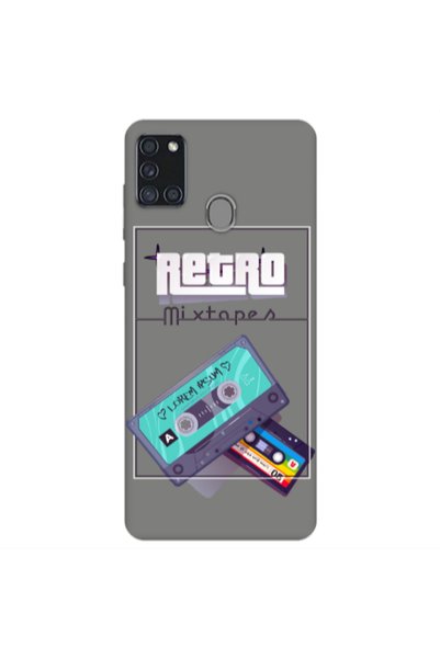 Other Samsung A21S Mixtapes Grey Colored Silicone TPU Θήκη