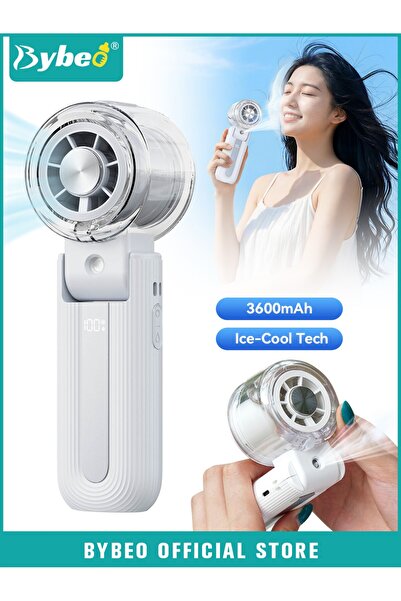 BYBEO Portable Handheld Turbo Fan with Semi-Cooling Plate＆Water Mist Spray, P...