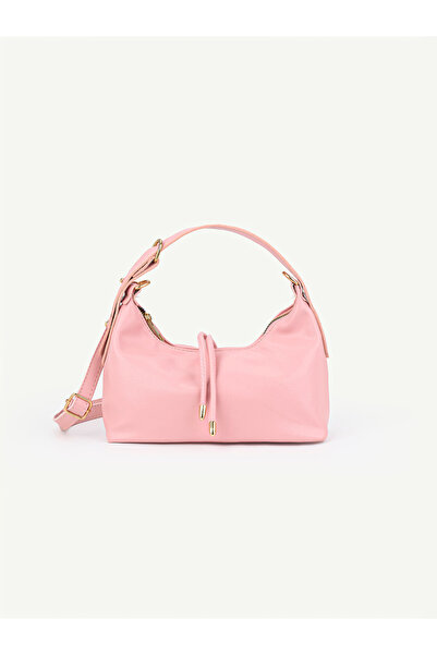 SHAKA Wrinkled Textured Pink Shk328 Women's Baguette Hand, Arm and Shoulder B...