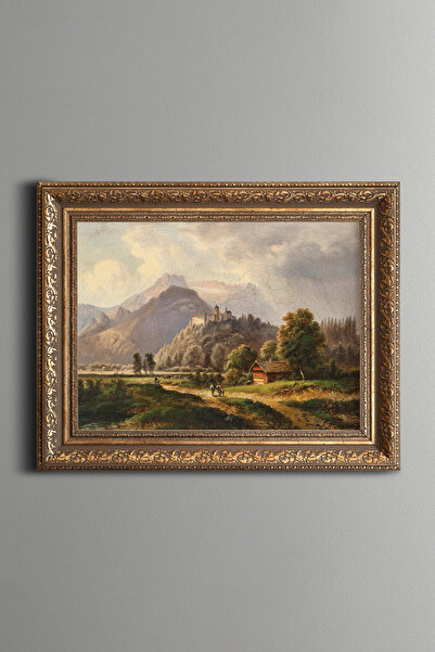 epiqart Glanegg Castle - Vintage Patterned Painting - Thick Model