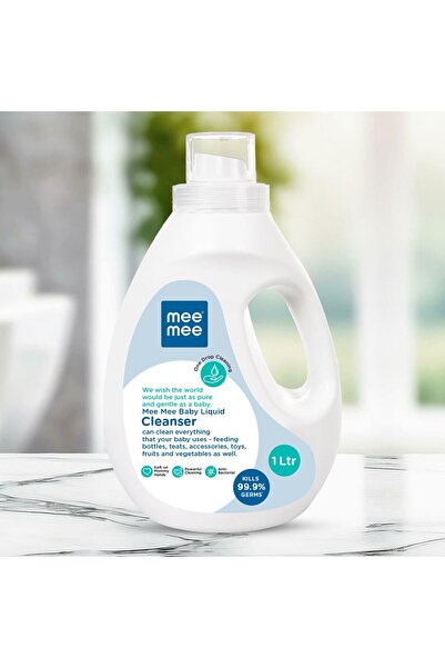 mee mee Liquid Cleanser 1000ML Anti-Bacterial Kills 99.9% Germs for Bottles, ...