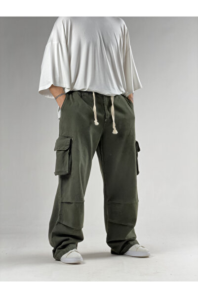 COCOPELLI Super Baggy Cargo Pocket Khaki Men's Trousers Coc3168