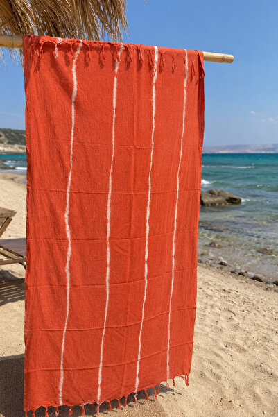 FH Living FH Doğal Dokulu Çizgili Plaj Peştemali