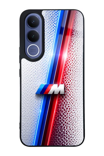 Spoyi غطاء هاتف لامع بتصميم M2 باللون الأبيض لهاتف Vivo V70 FE