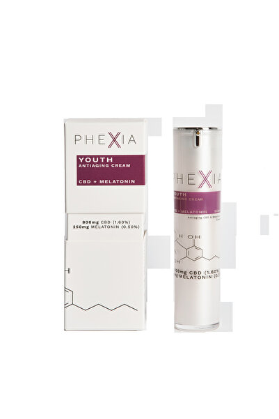 Phexia Cremă antirid, Anti-îmbătrânire, pentru tinerețe, cu CBD și Melatonină...