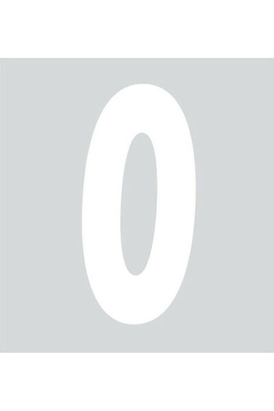 Lampa Αυτοκόλλητα Αριθμών Αυτοκινήτου "0 " 14 x 6.5εκ. σε Λευκό Χρώμα 1 τεμάχ...