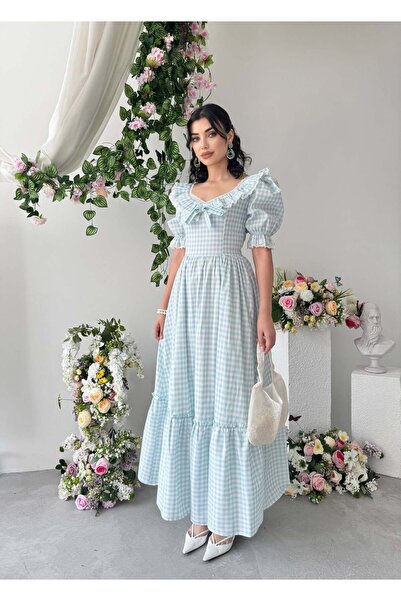 conconmoda Geun Fırfır Yaka Elbise