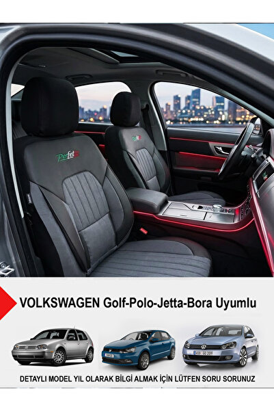 GM-DESIGN Perfetto Series Luxury Linen Car Seat Cover - (Volkswagen Bora-Golf...