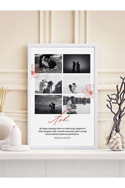 shop Kişiye Özel Aşk Tanımı 6 Fotoğraflı Tasarım Tablo , Sevgililer Günü Hedi...