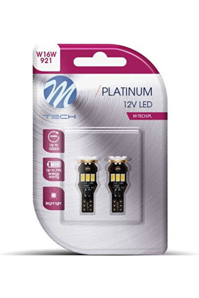 M-TECH Λάμπες Αυτοκινήτου T15 / W16W Canbus LED 12-24V 1.8W 2 τεμάχια LB817W