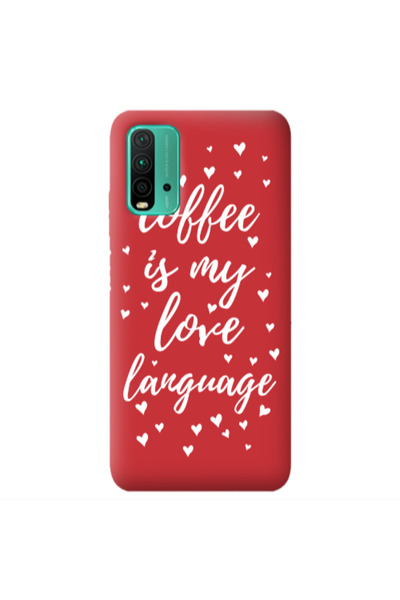 Other Xiaomi Poco M3 Coffe is my love language Red Colored Silicone TPU Θήκη