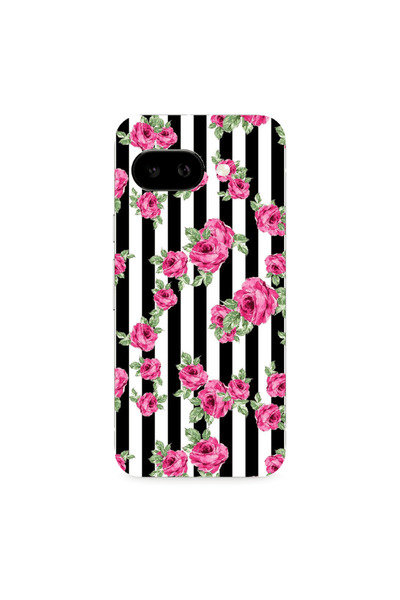 Other Google PIXEL 9A Roses and black line Transparent Silicone TPU Θήκη