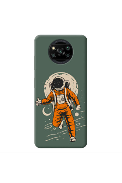 Other Xiaomi Poco X3 Pro Hitchhike Dark Green Colored Silicone TPU Θήκη