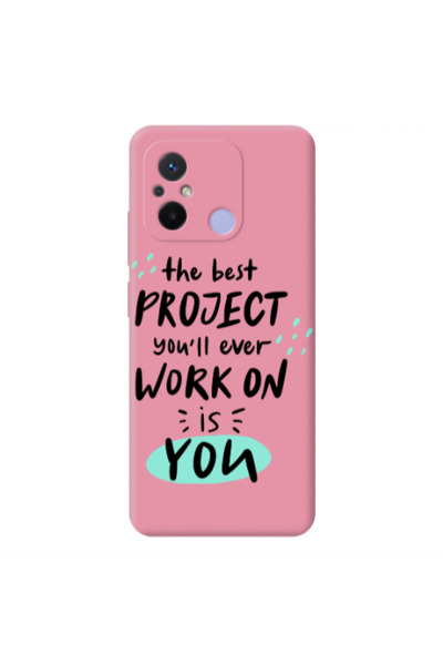 Other Xiaomi Redmi 12C The Best Project Pink Colored Silicone TPU Θήκη