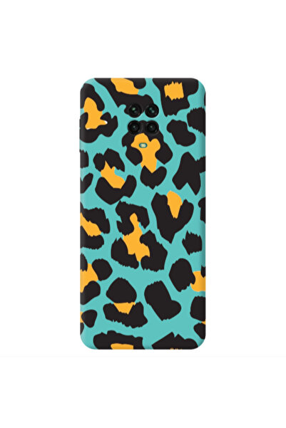 Other Xiaomi Redmi Note 9 Pro Yellow leopard Turquoise Colored Silicone TPU Θήκη