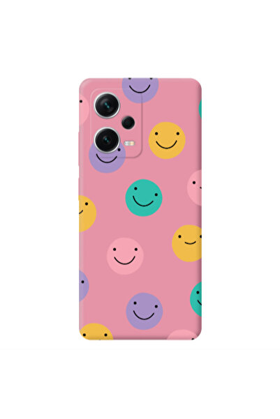 Other Xiaomi Poco X5 Colorful smiles Pink Colored Silicone TPU Θήκη