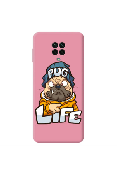 Other Xiaomi Redmi Note 9 Pro Pug Life 2 Pink Colored Silicone TPU Θήκη