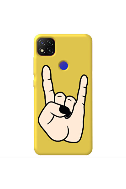 Other Xiaomi Redmi 9c Rock Yellow Colored Silicone TPU Θήκη