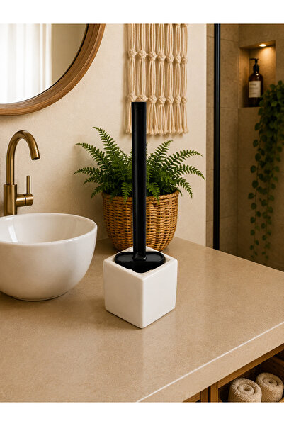 Zigzag Home Decorative Bohemian Style Concrete Special Design Toilet Brush Pr...