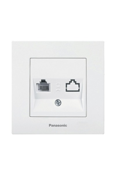 OEM Priză telefon simplă Panasonic Karre Plus, alb, incl. ramă
