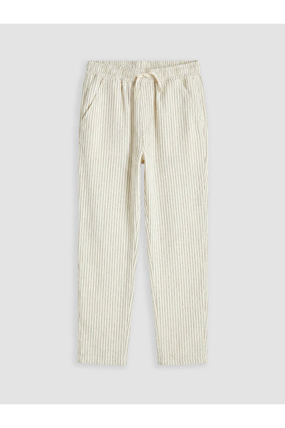 LC Waikiki Vizyon New Season Striped Boys' Muslin Trousers
