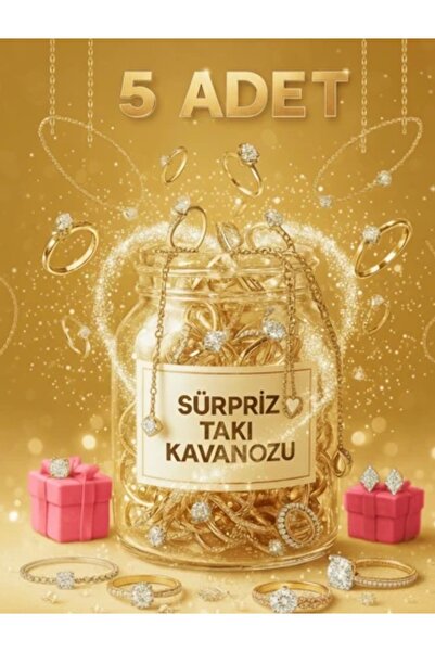 Zümrütoyuncakstore Vip Premium Surprise Jewelry Jar 4 Pieces Gold Silver Tarn...