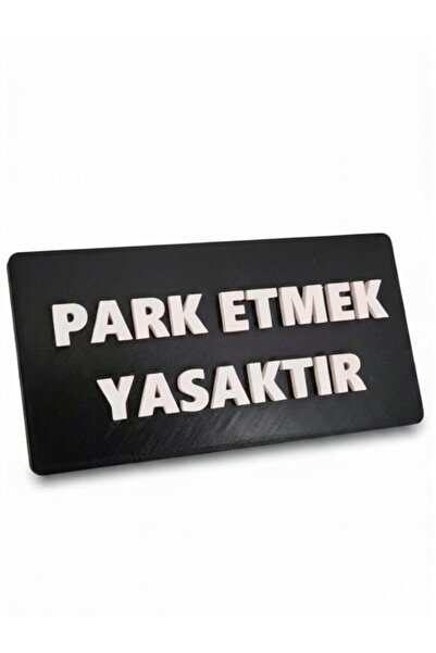 usin Plastic Black White Embossed Lettering 27*13 cm Adhesive No Parking Proh...