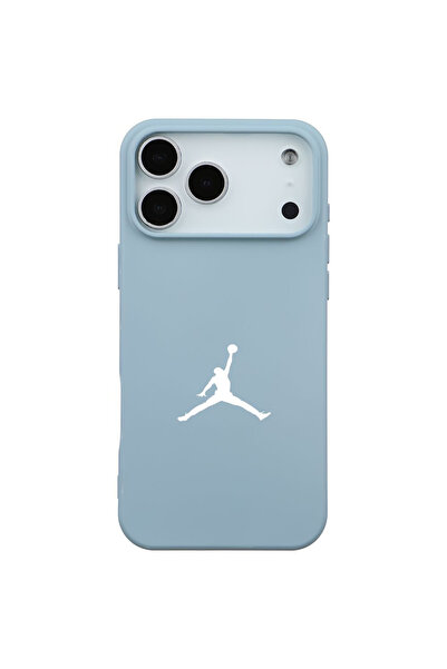 Casen iPhone 17 Pro Bebe Mavisi Lansman Renkli Silikon Premium Basketbol Kılıf