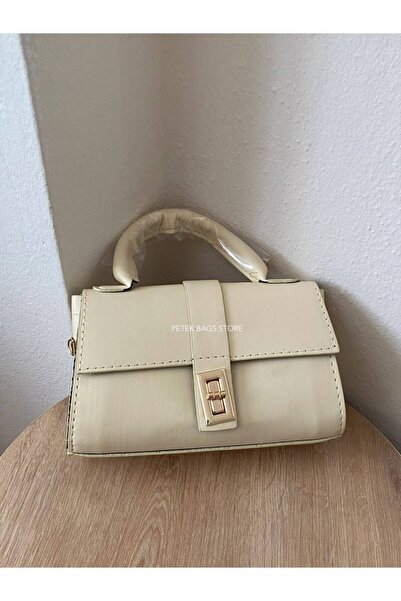 Petek Collection Nora Mini Handbag with Lock Cover and Shoulder Strap