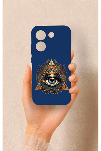 Vip Case Poco X8 Pro Uyumlu Pyramid Eye Desenli Silikon Kılıf