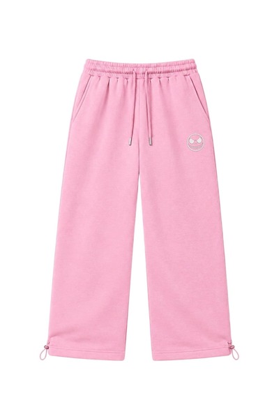 zaee Skull Smile Embroidered Adjustable Leg Premium Baggy Sweatpants
