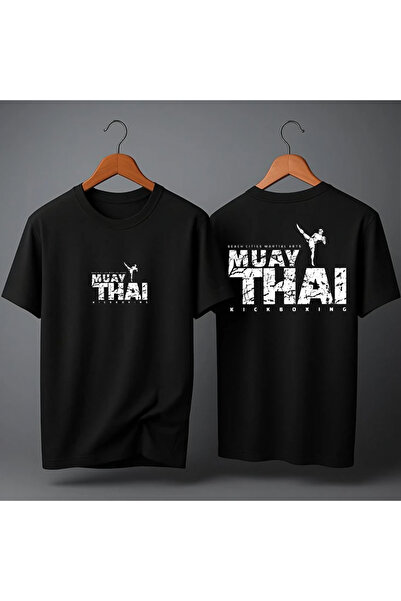 MAGORS Muay Thai Fighter Printed Oversize Unisex T-Shirt Crew Neck Cotton Wom...