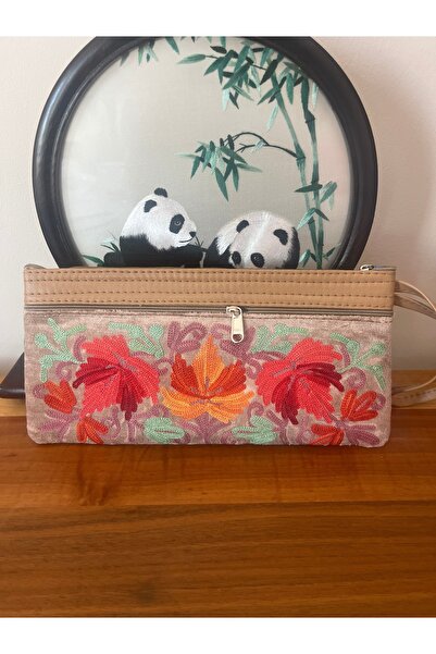 ARDSU Embroidered Velvet Portfolio Bag & Wallet